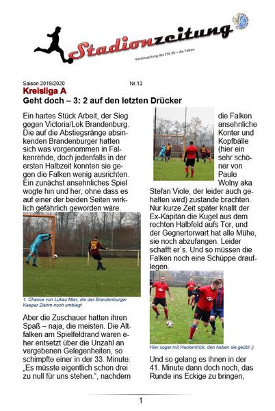 Stadionzeitung Nr. 13