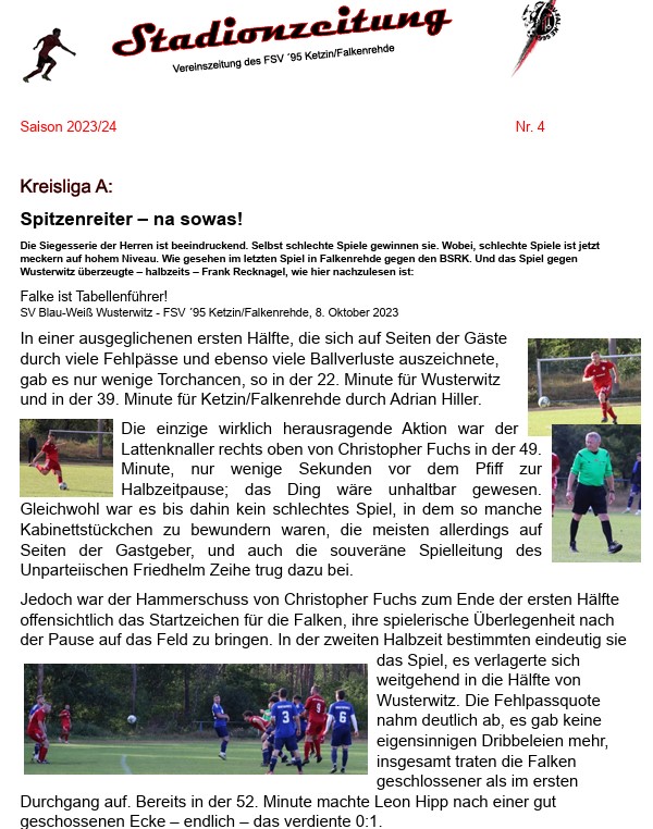 Stadionzeitung Saison 2023/24 - Nr_4